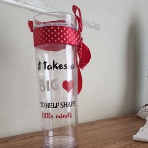 TEACHER APPRECIATION Polka Dot Ribbon Tumblers